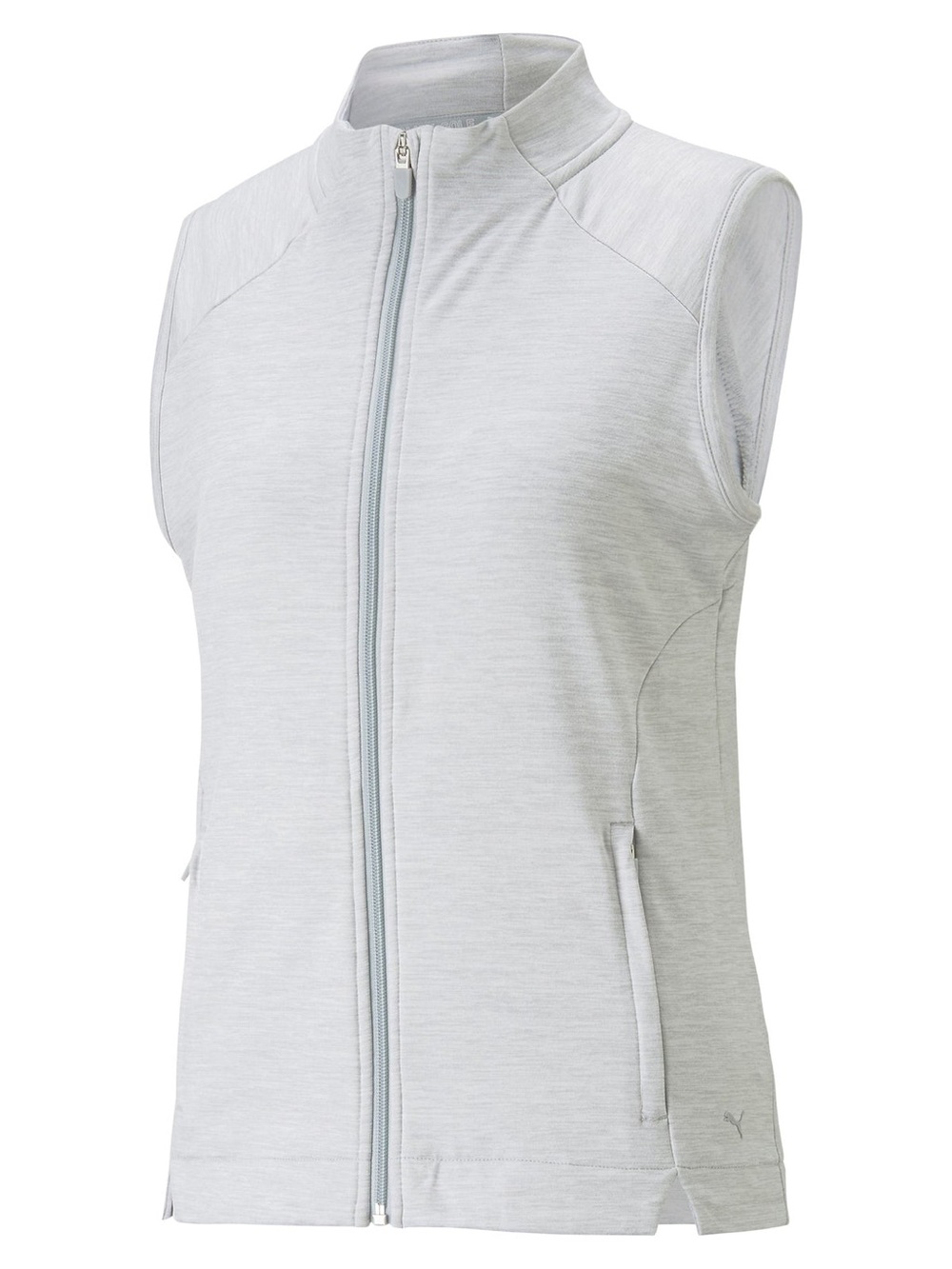 Puma Women's Light Gray Sleeveless Zip Vest